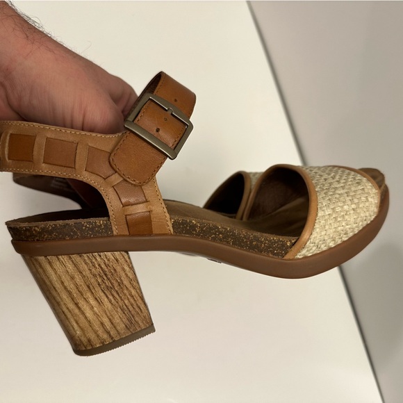 Dansko Debby Strappy Rocker Bottom  Full Grain/Raffia Platform Sandal Sz EU 40 - Picture 7 of 12